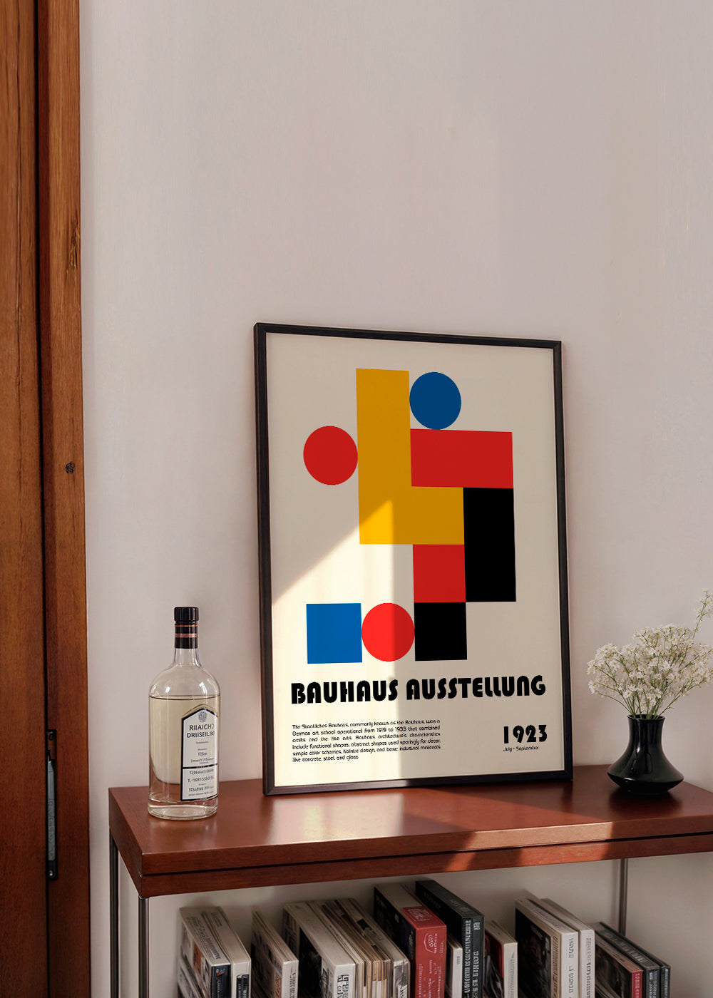 Geometrisk plakat Bauhaus med primære former
