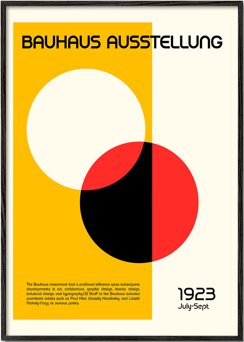 Geometrisk plakat Bauhaus overlappende cirkler