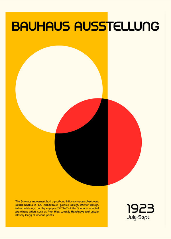 Geometrisk plakat Bauhaus overlappende cirkler