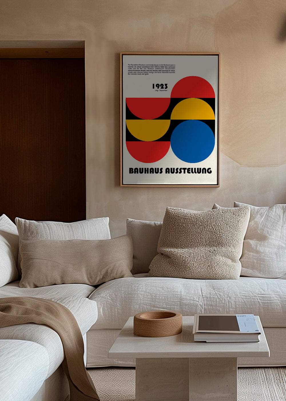 Geometrisk plakat Bauhaus 1923 primære former