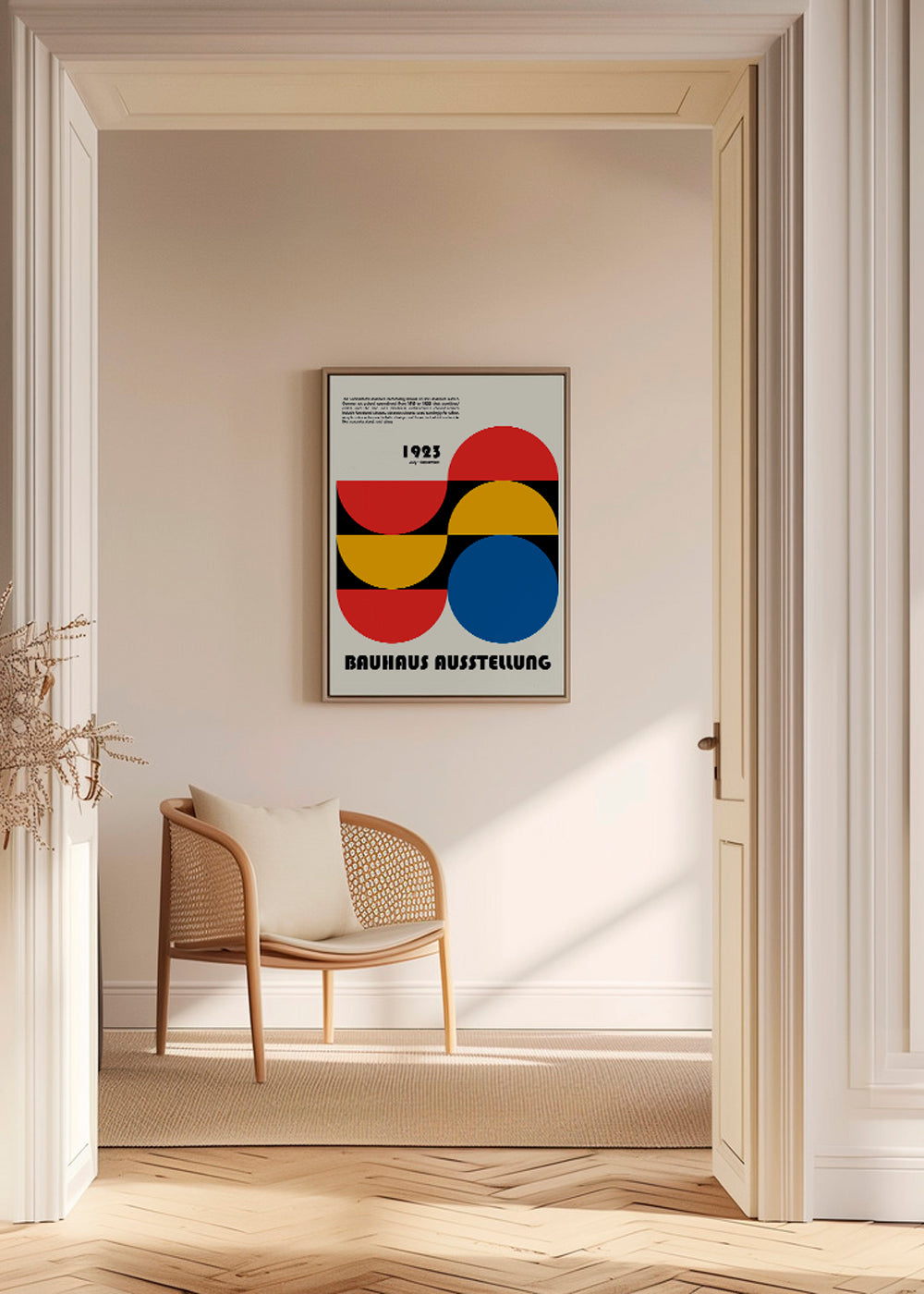 Geometrisk plakat Bauhaus 1923 primære former