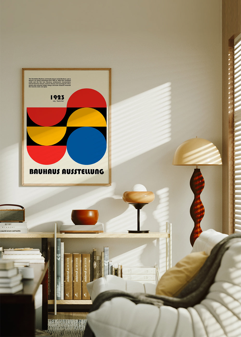 Geometrisk plakat Bauhaus 1923 primære former