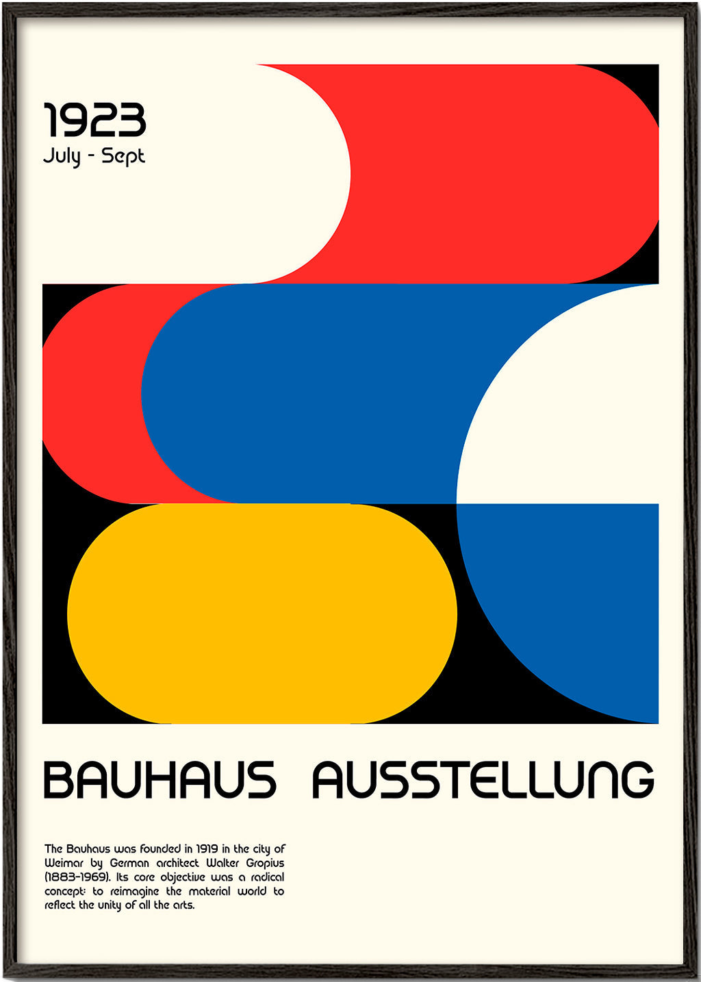 Vintage Bauhaus geometrisk plakat 1923