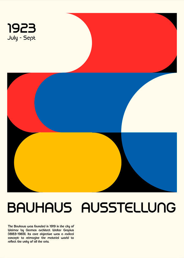 Vintage Bauhaus geometrisk plakat 1923