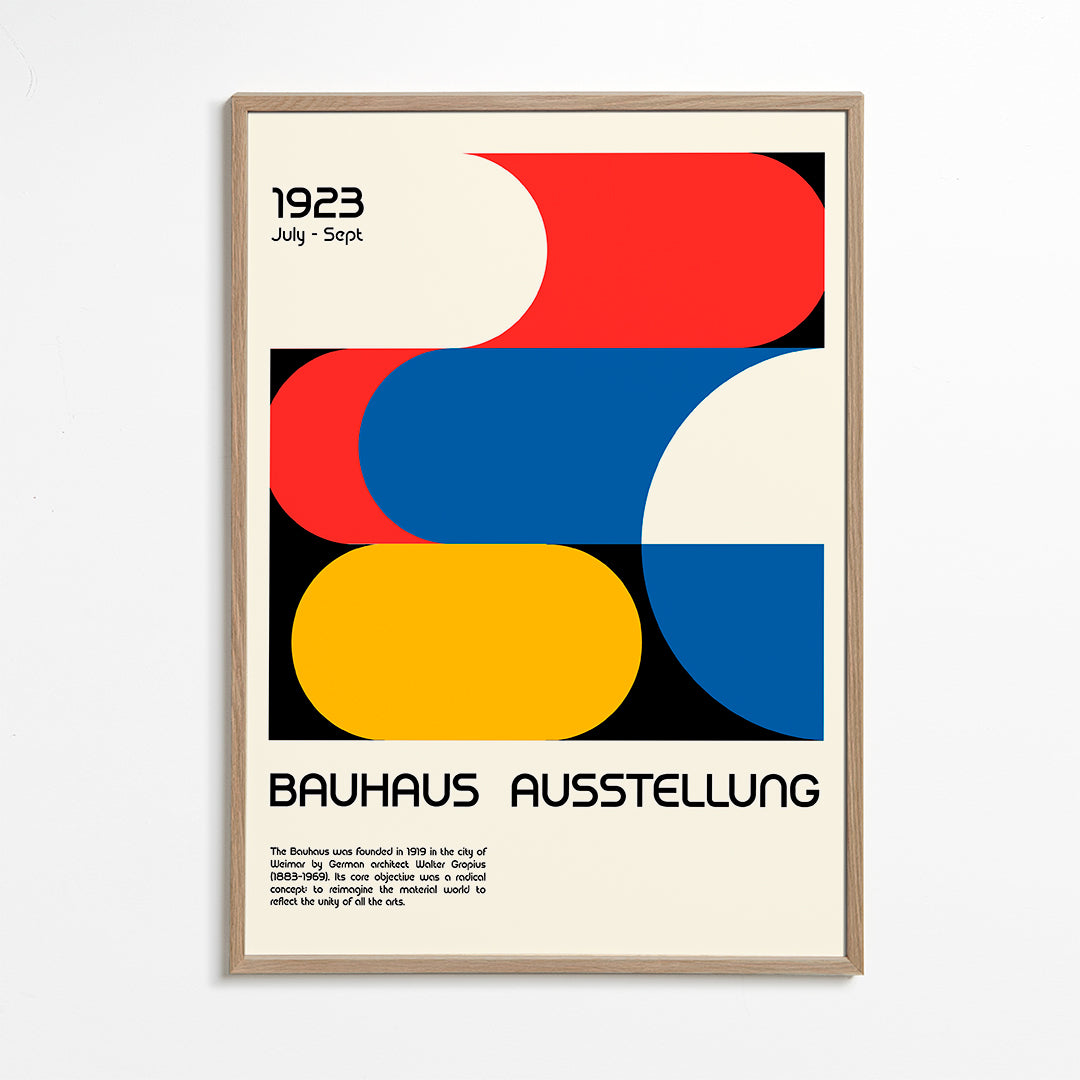 Vintage Bauhaus geometrisk plakat 1923