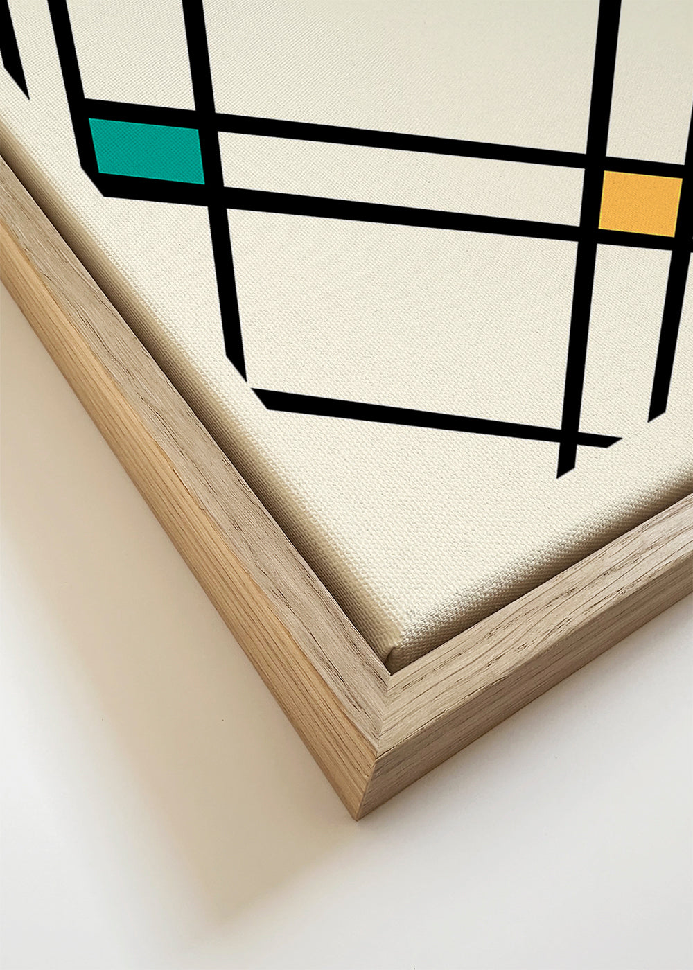 Geometrisk plakat Bauhaus 1923 med primærfarver