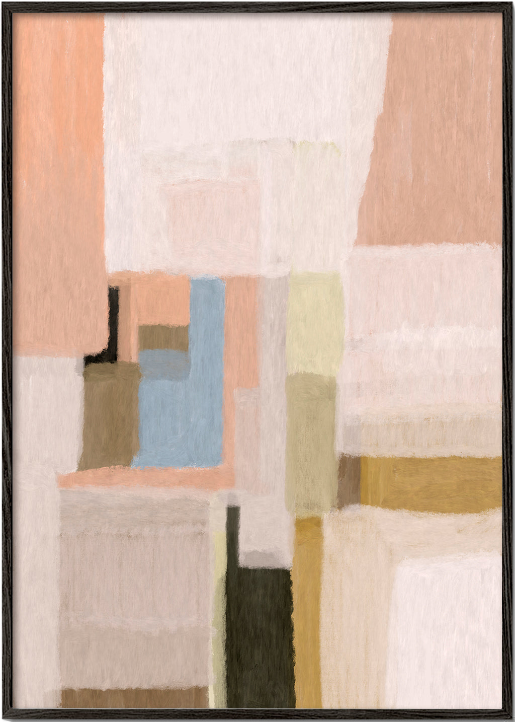 Abstrakt kunst pastelfarvede geometriske felter