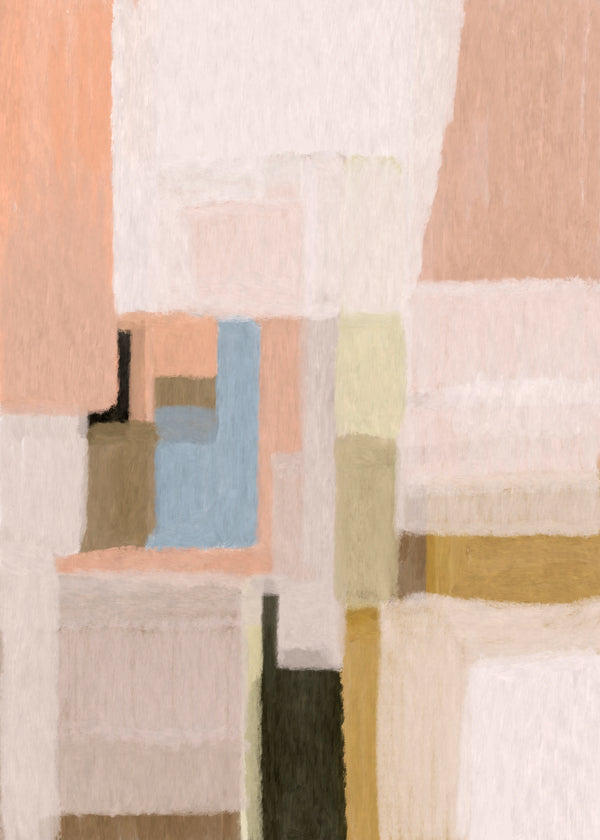Abstrakt kunst pastelfarvede geometriske felter