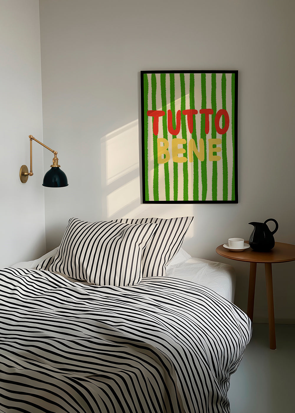 Illustration 'Tutto Bene' med grønne striber