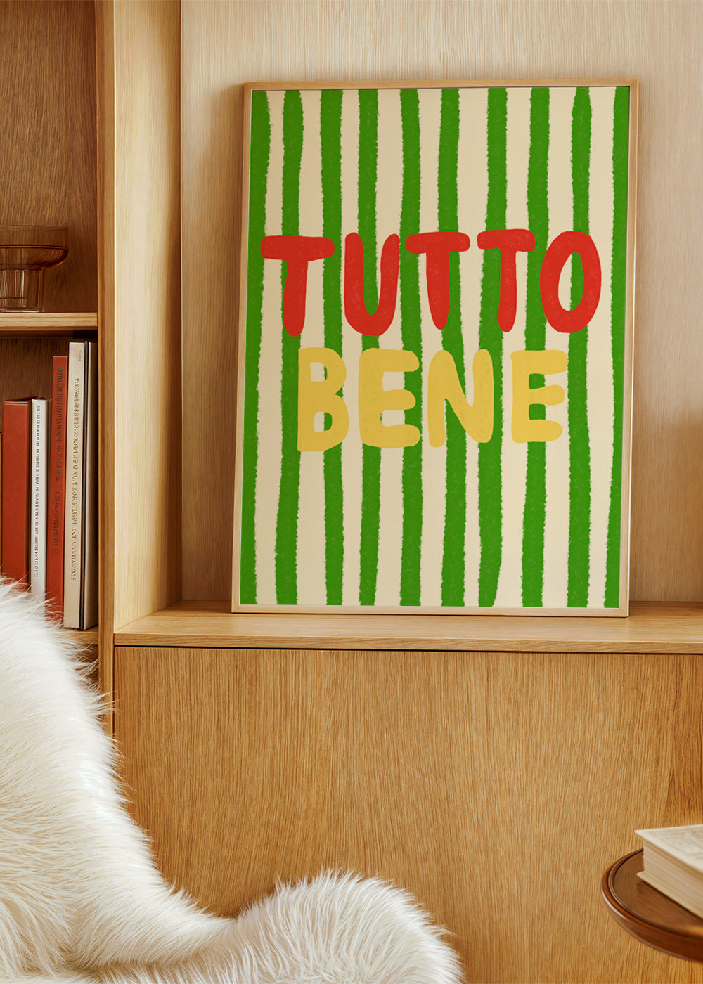 Illustration 'Tutto Bene' med grønne striber