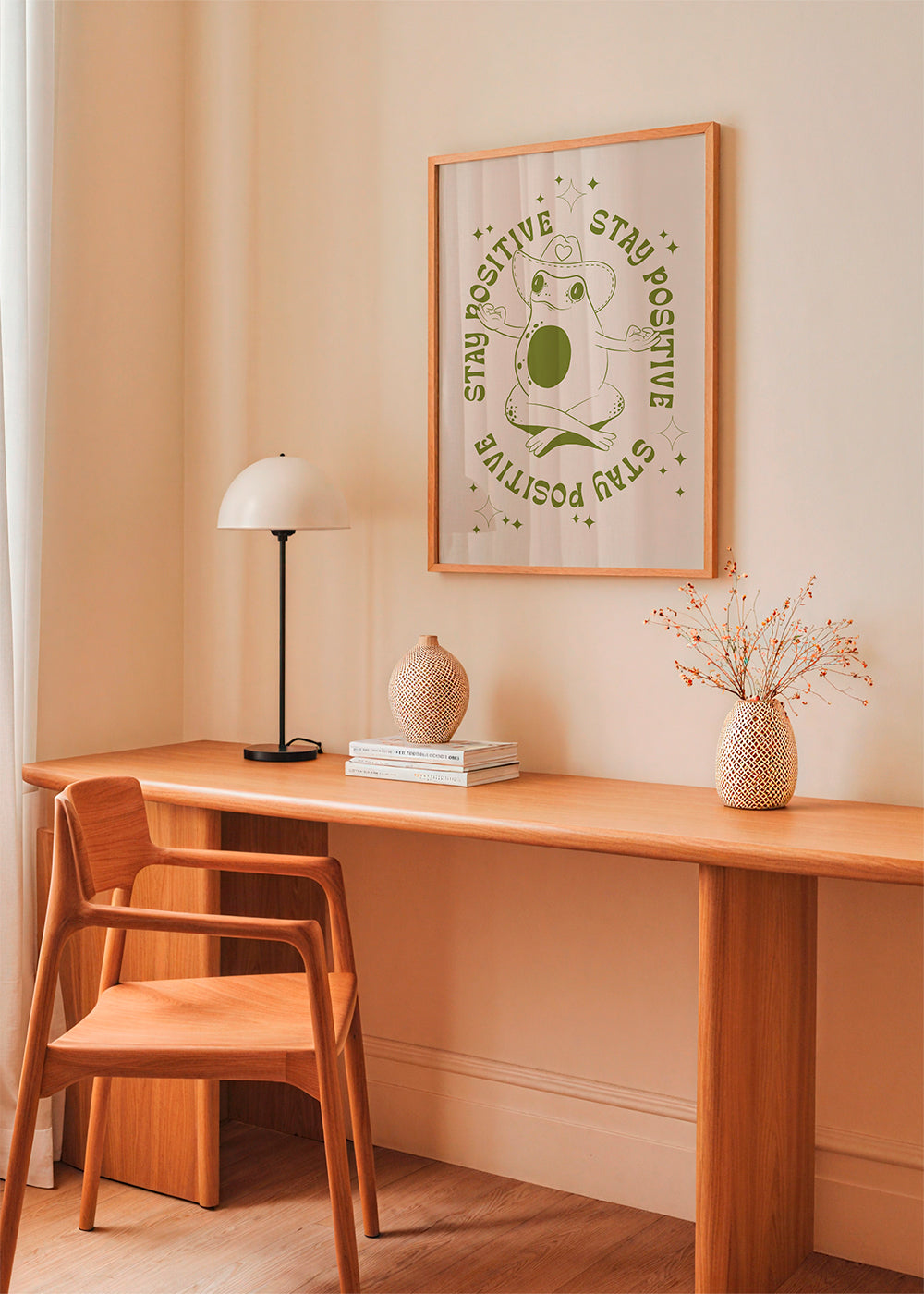Illustration frø med positiv besked