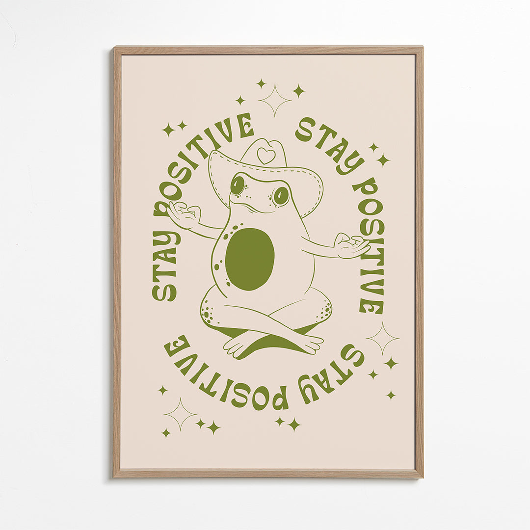 Illustration frø med positiv besked