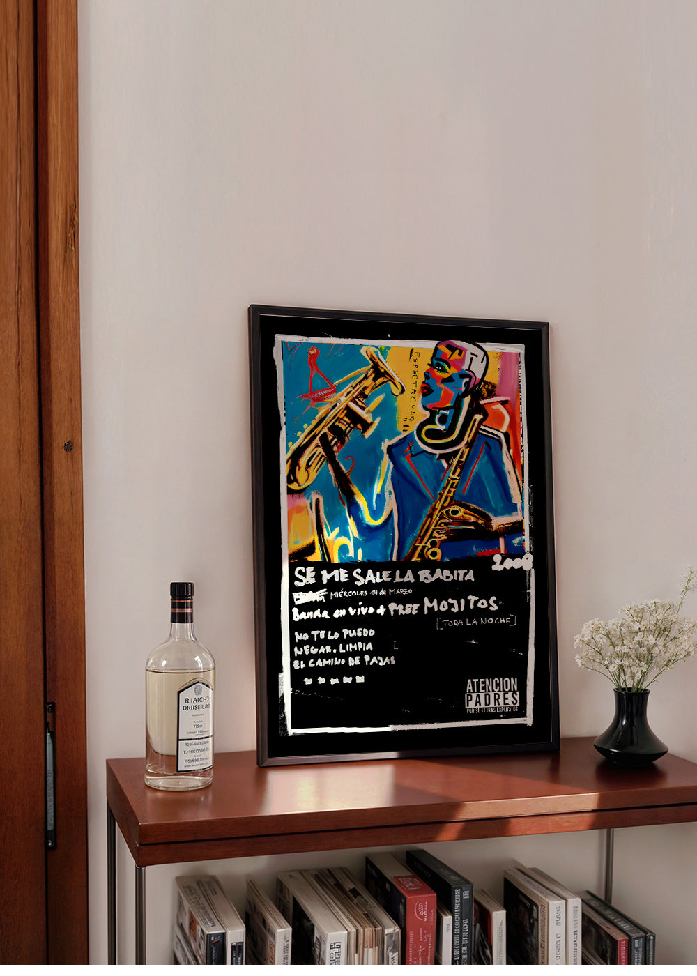 Jazzillustration i levende farver