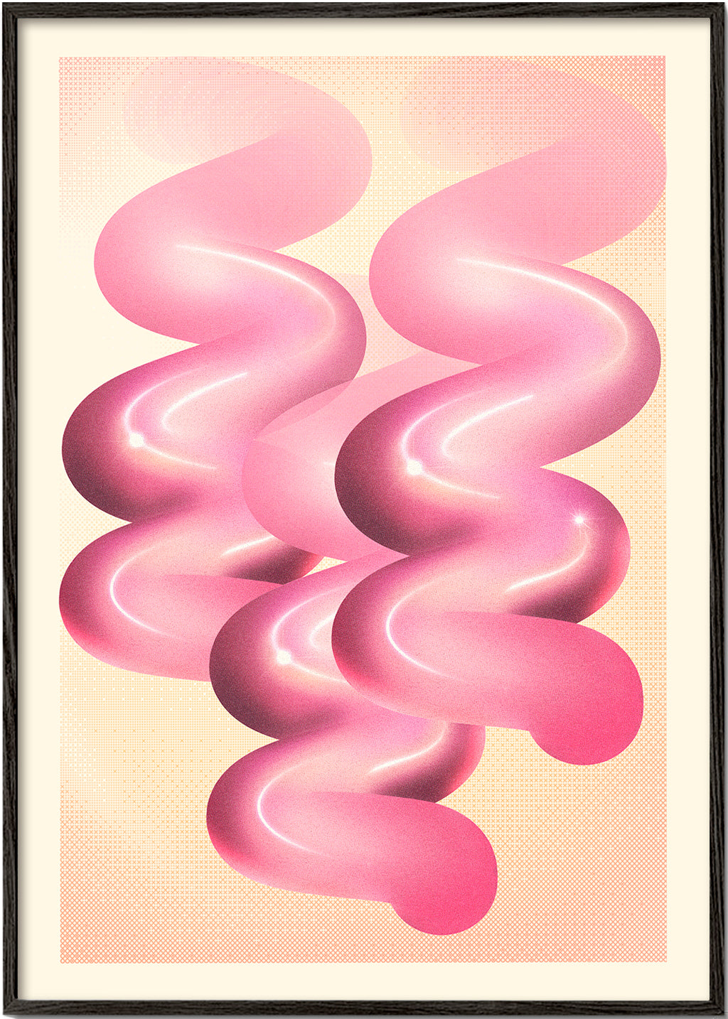 Vintage plakat rosa spiraler