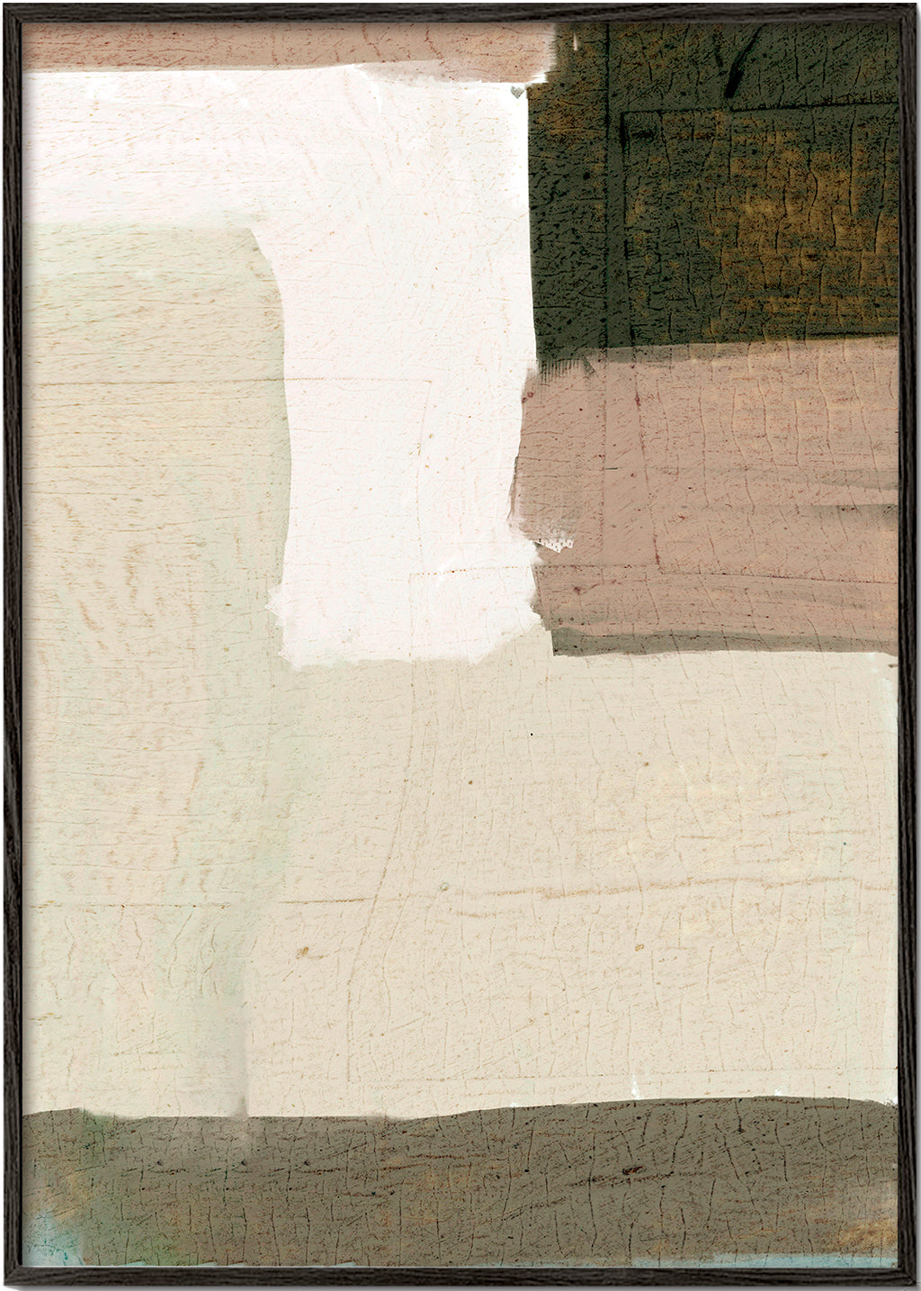 Abstrakt kunst med jordfarvede felter
