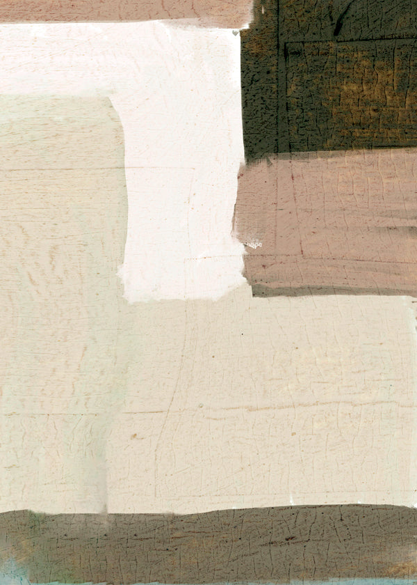 Abstrakt kunst med jordfarvede felter