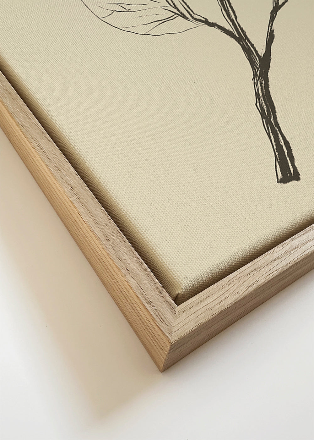 Botanisk plakat: gren med bær på beige