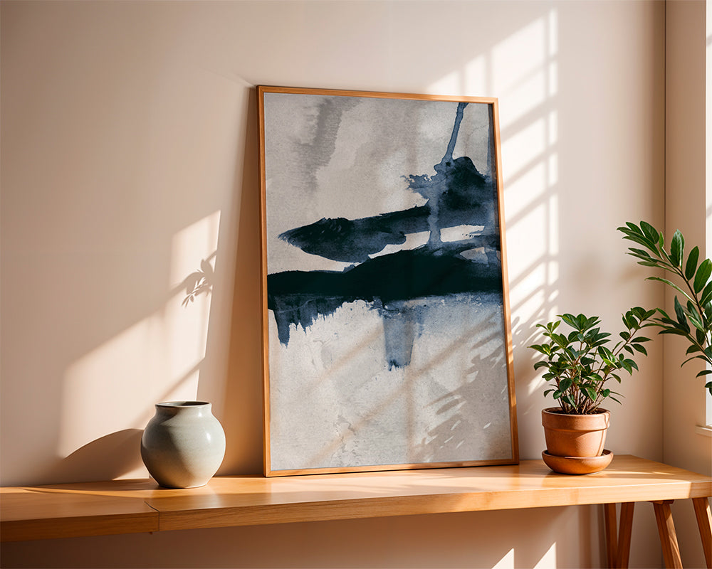 Abstrakt blå akvarel