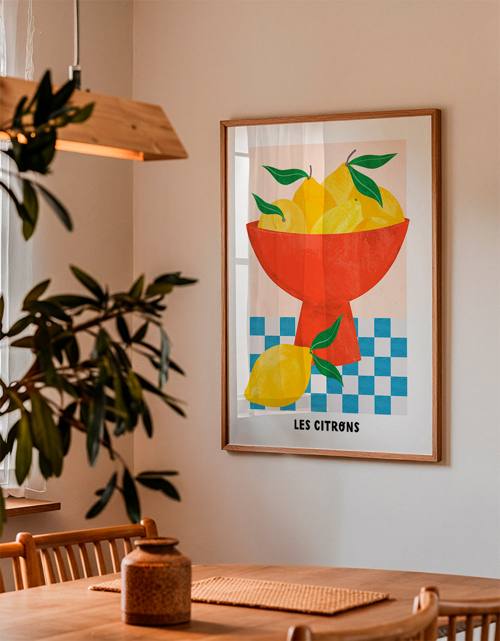 Køkkenkunst: citroner i rød skål