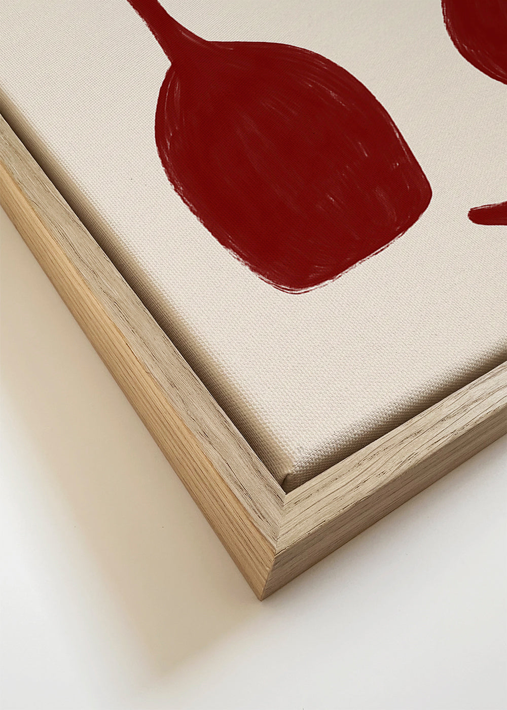 Køkkenkunst røde vinglas minimalistisk