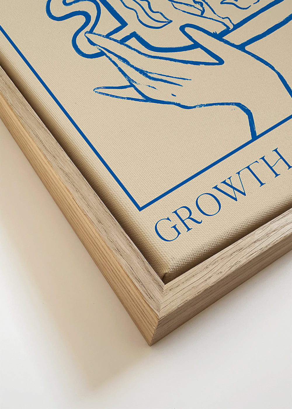 Botanisk plakat Growth i blå streg