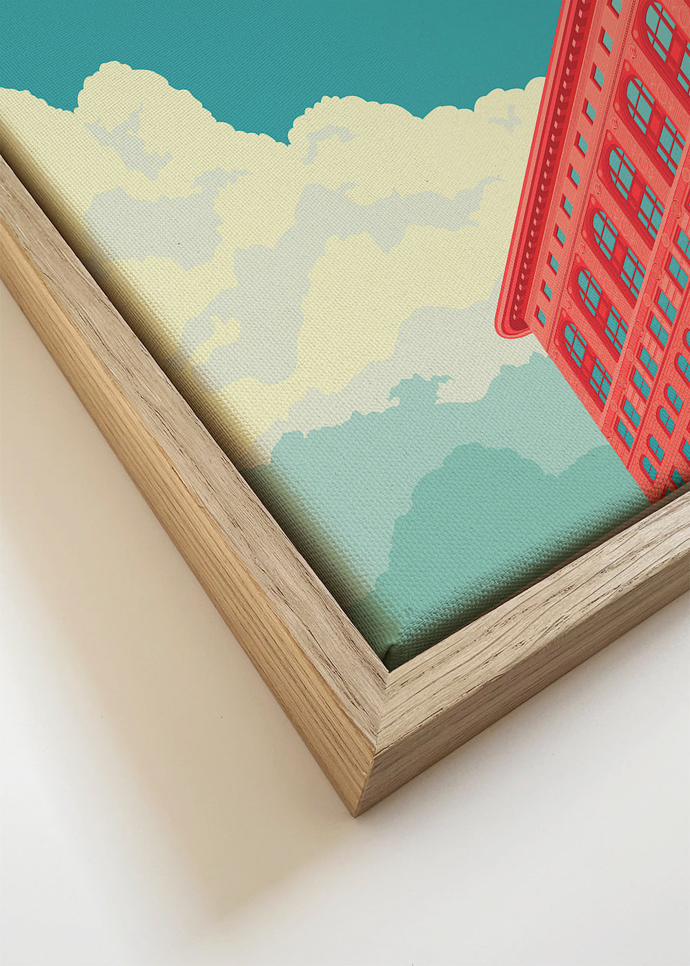 Bykunst Flatiron illustration i popstil