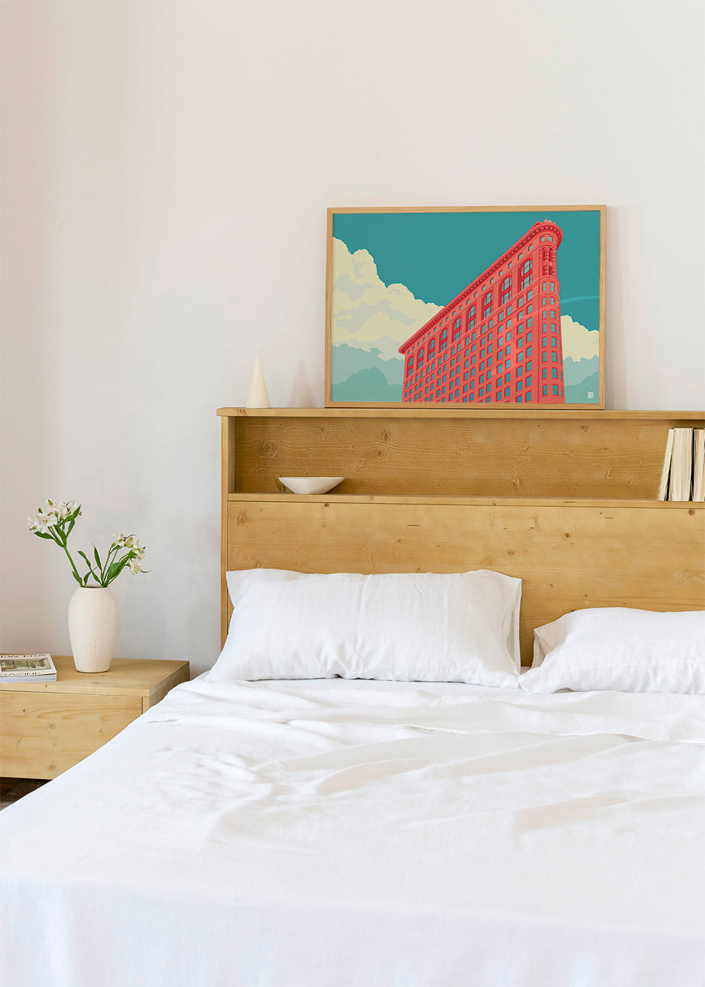 Bykunst Flatiron illustration i popstil