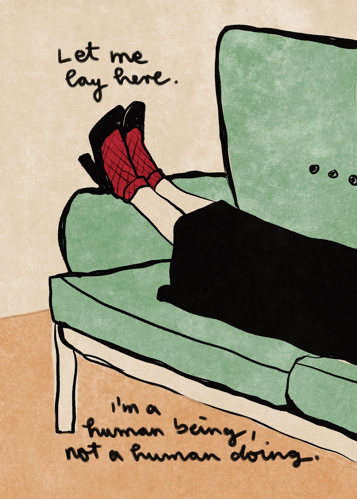 Let me lay here - Unframed art print