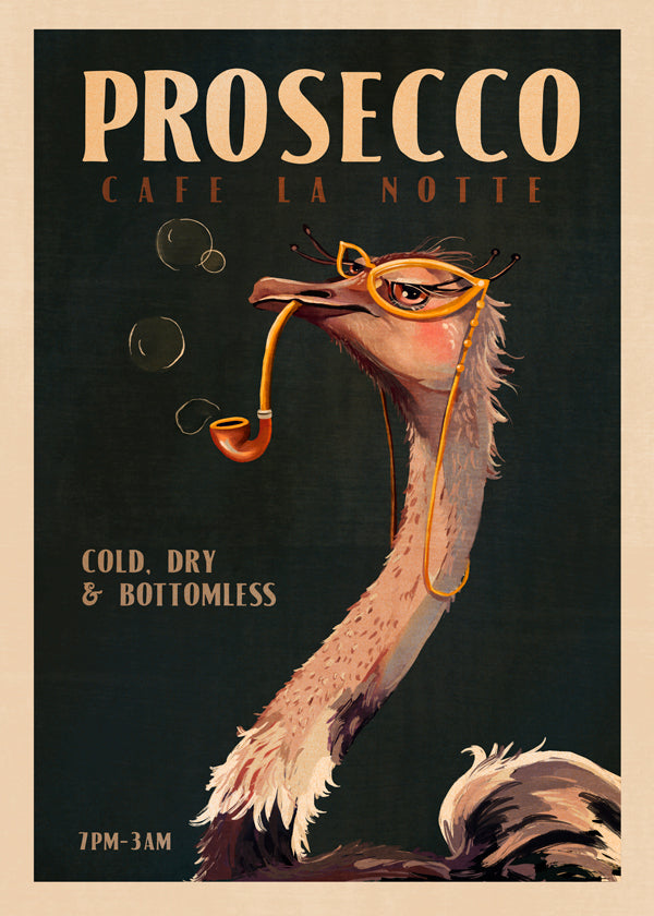 Struds Prosecco Plakat i Art Deco-stil
