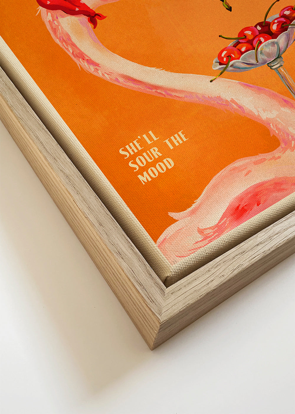 Køkkenkunst vintage med flamingo og cocktail