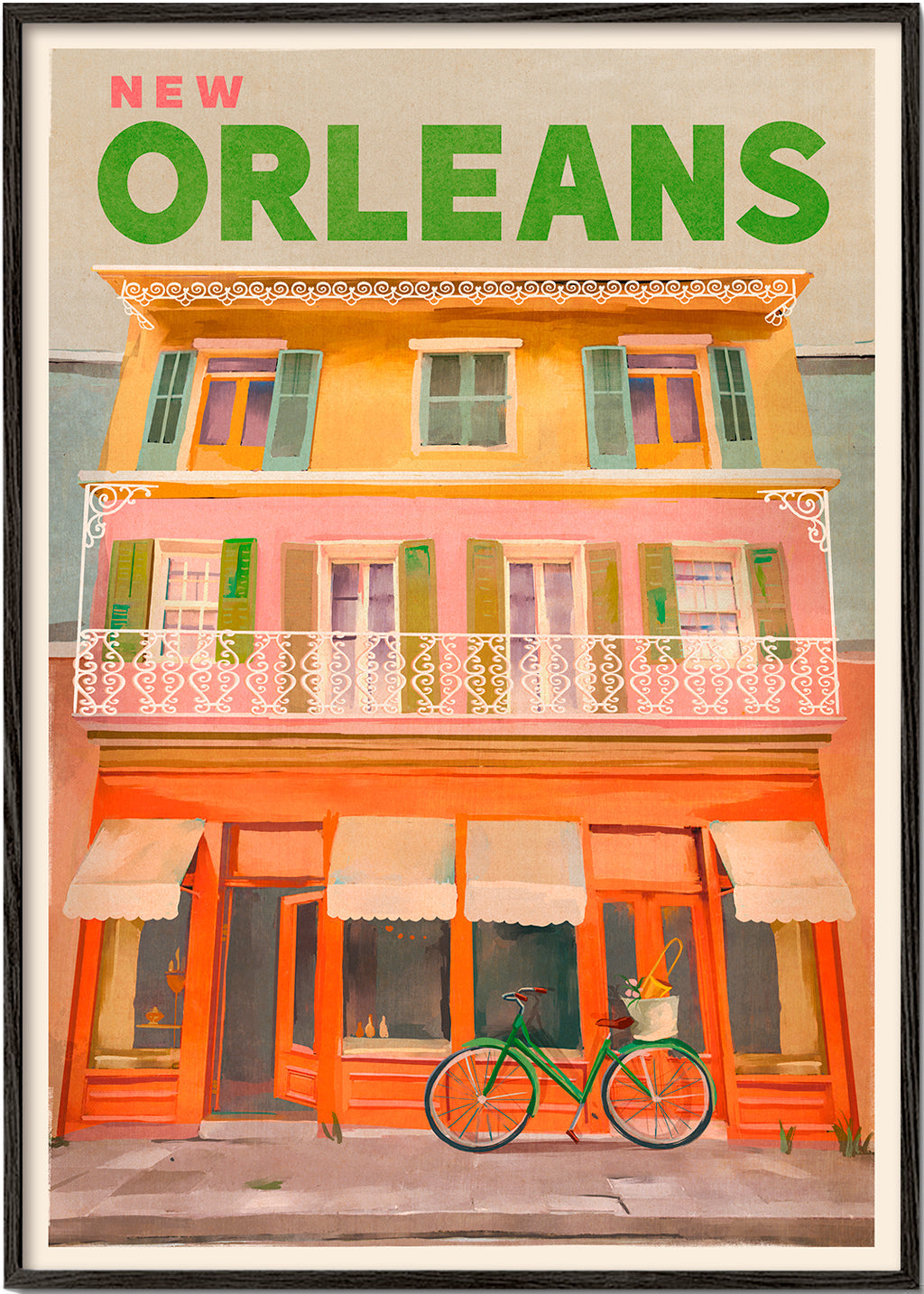 Rejseplakat New Orleans vintage