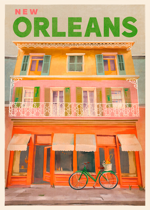 Rejseplakat New Orleans vintage