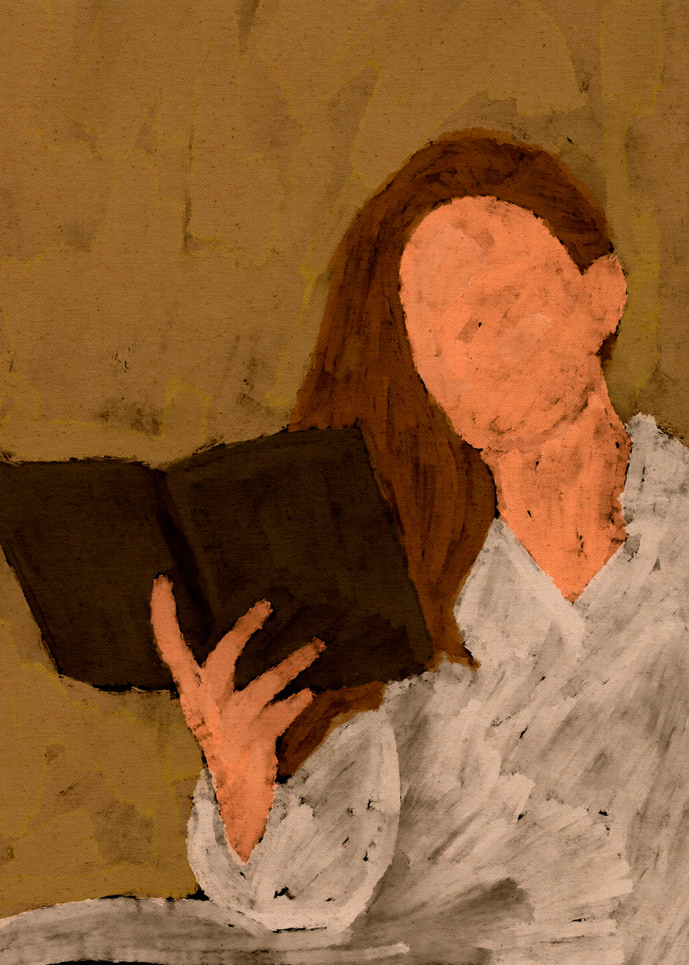 Illustration af kvinde der læser