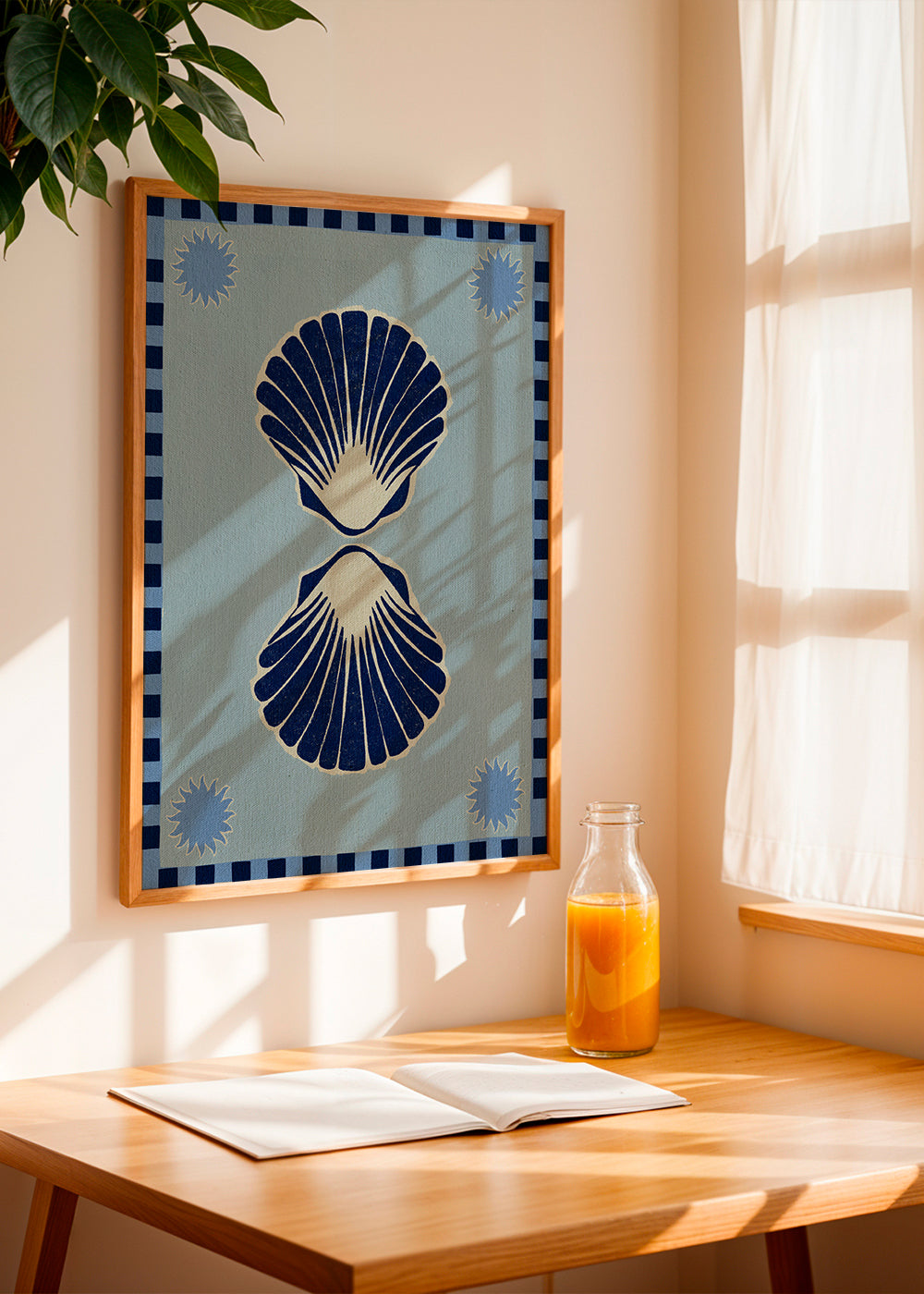 Abstrakt kunst med symmetriske skaller