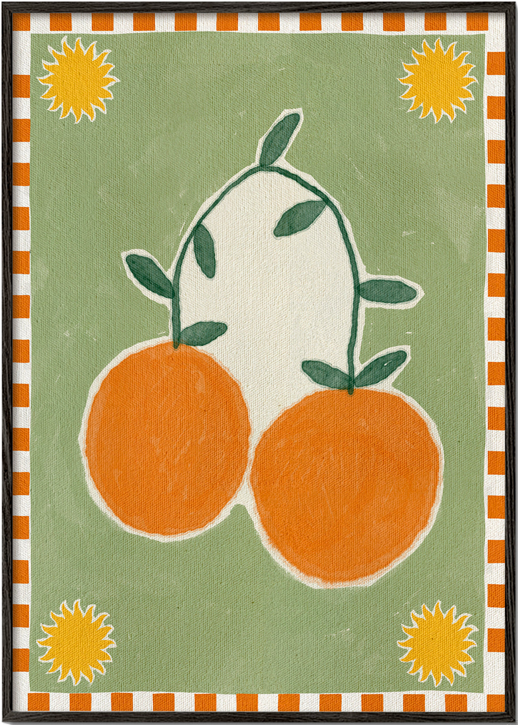 Køkkenkunst med stiliseret citrusduo