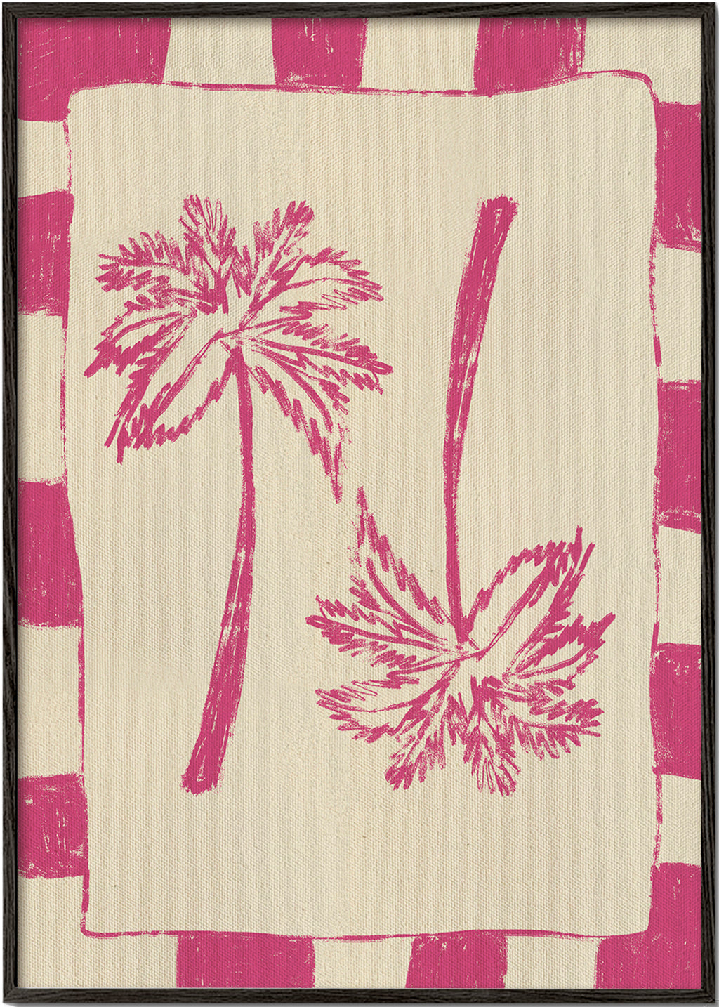 Botanisk plakat rosa palmer