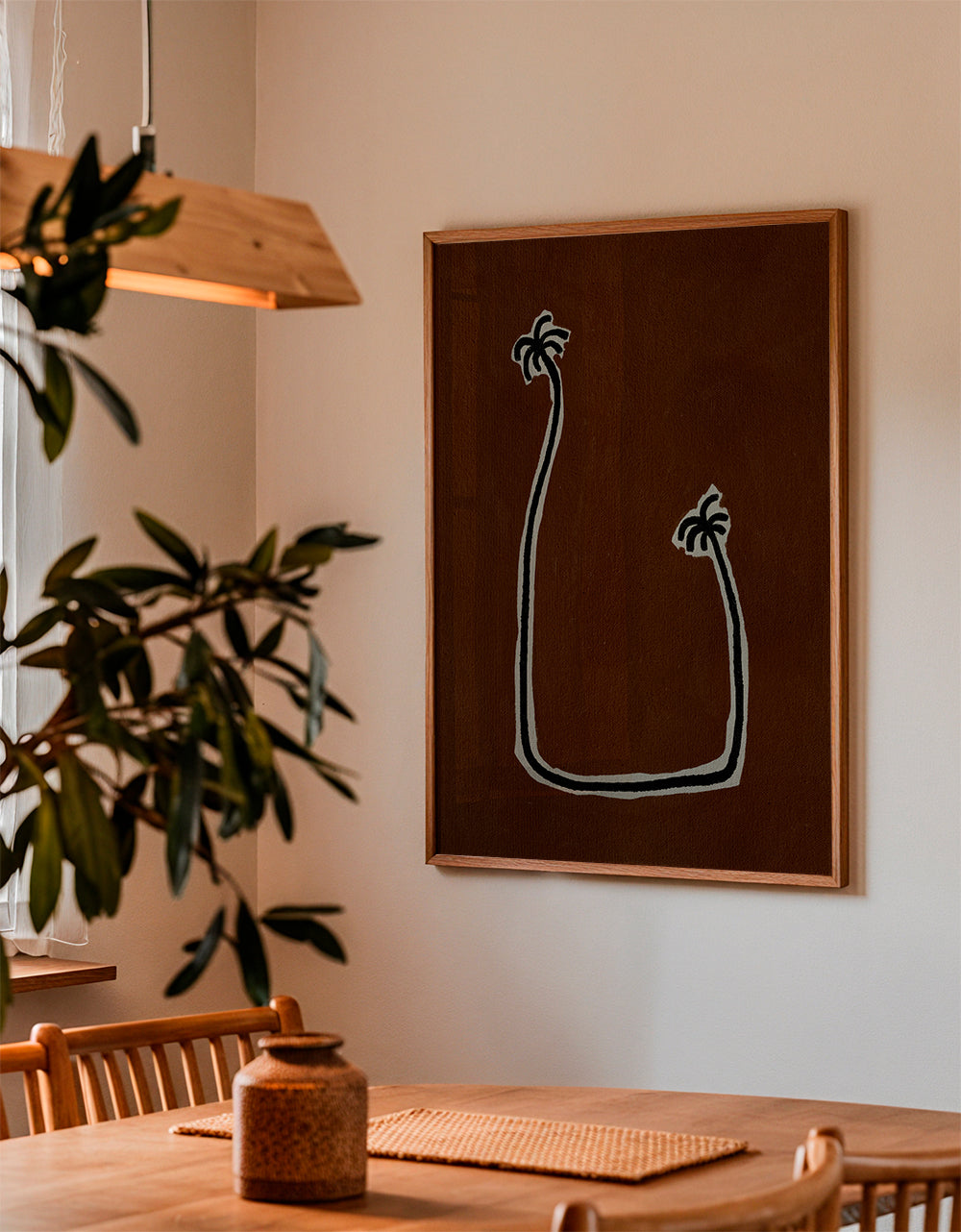 Botanisk plakat minimalistiske palmer