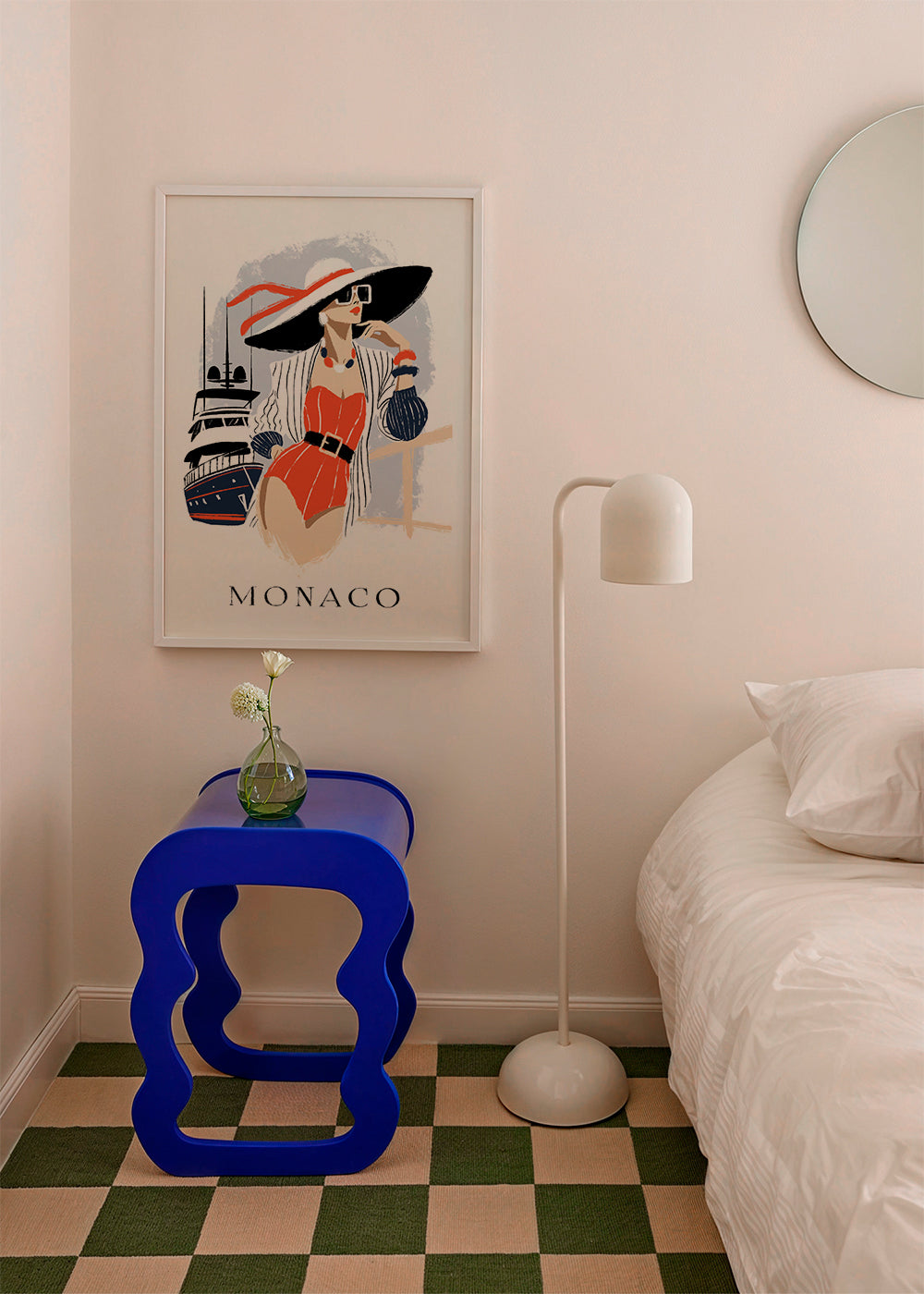 Modeillustration på yacht