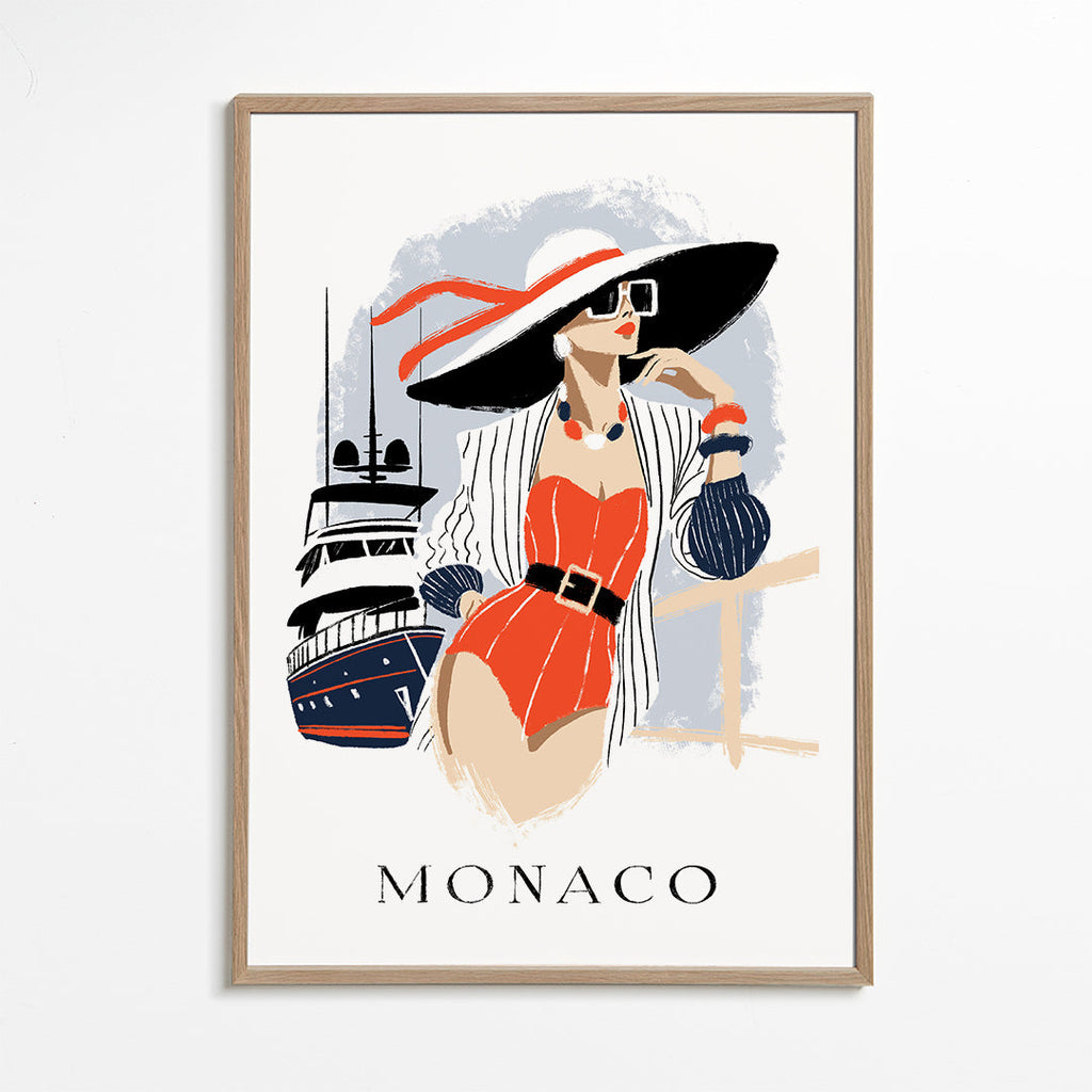 Modeillustration på yacht