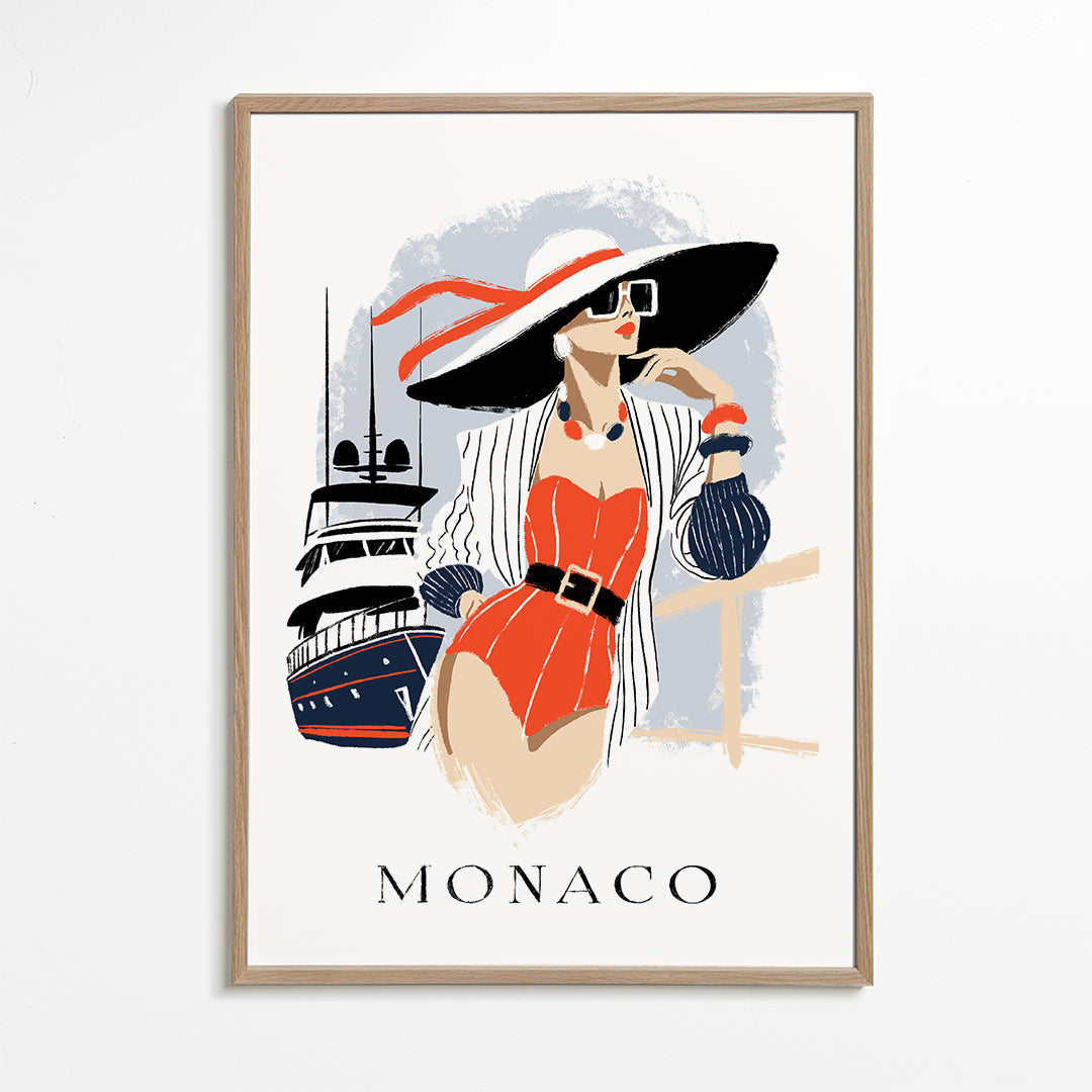 Modeillustration på yacht
