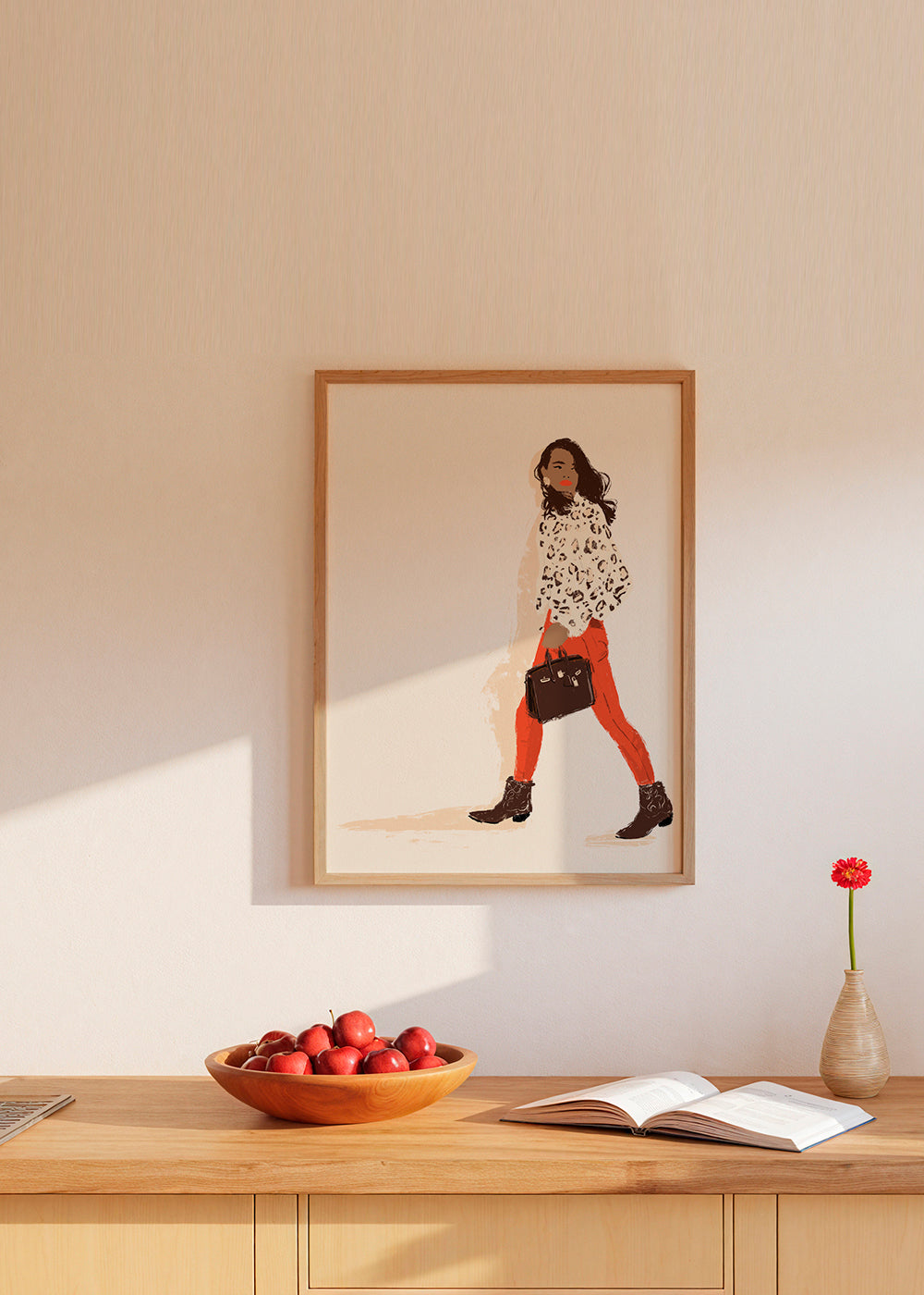 Modeillustration med cowboystøvler