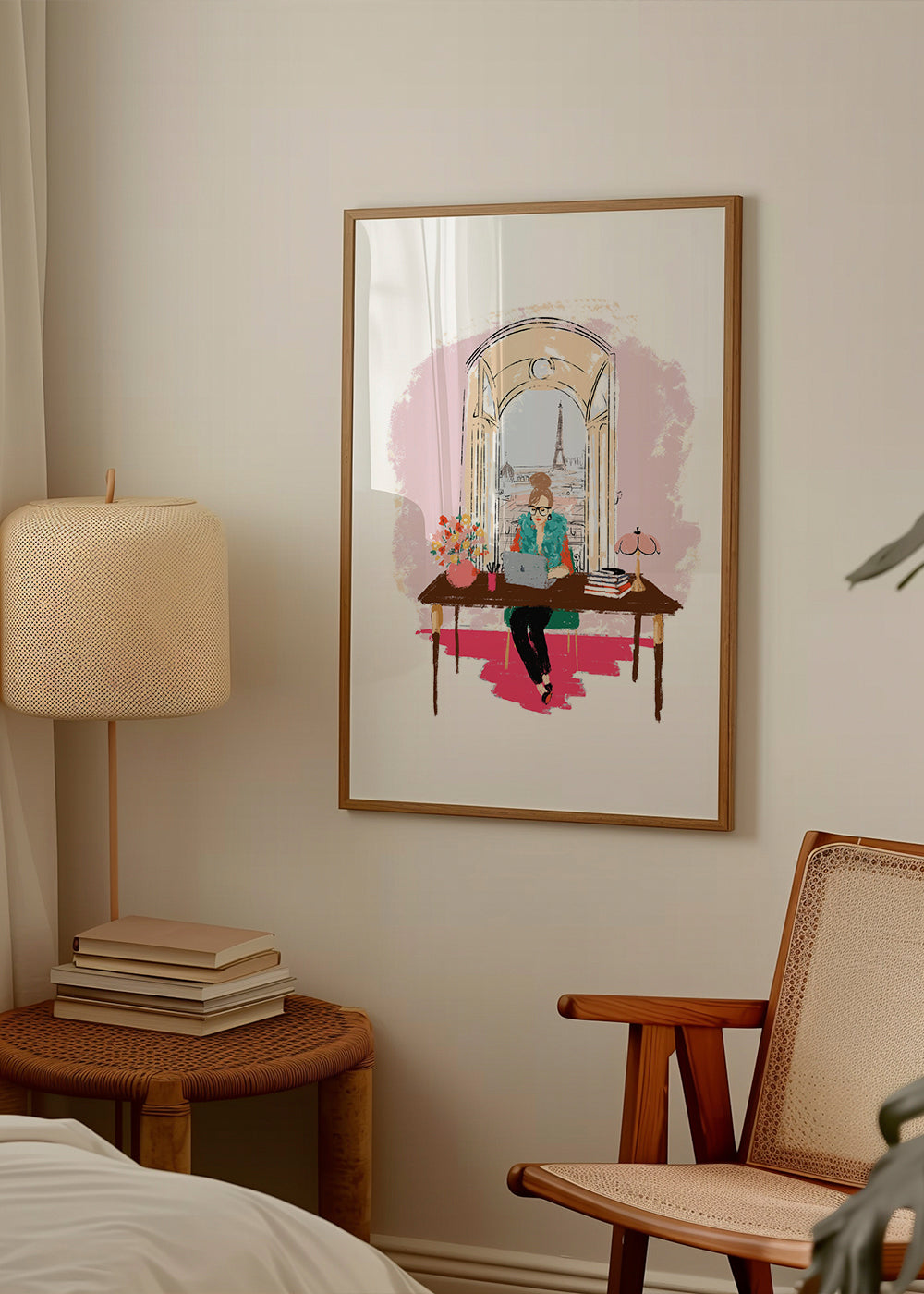 Køkkenkunst: vindue til Paris med skrivebord
