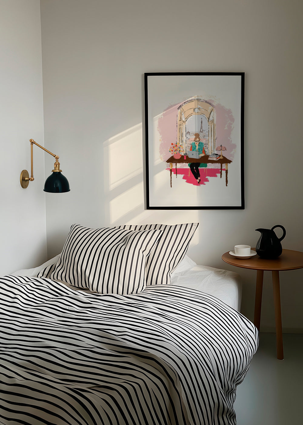 Køkkenkunst: vindue til Paris med skrivebord