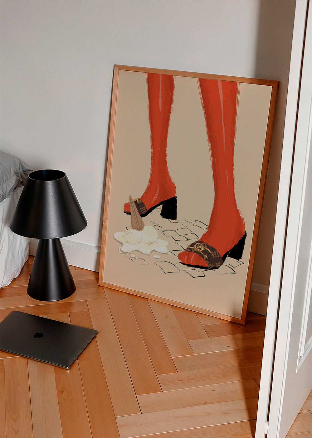 Illustration hæle og spildt is