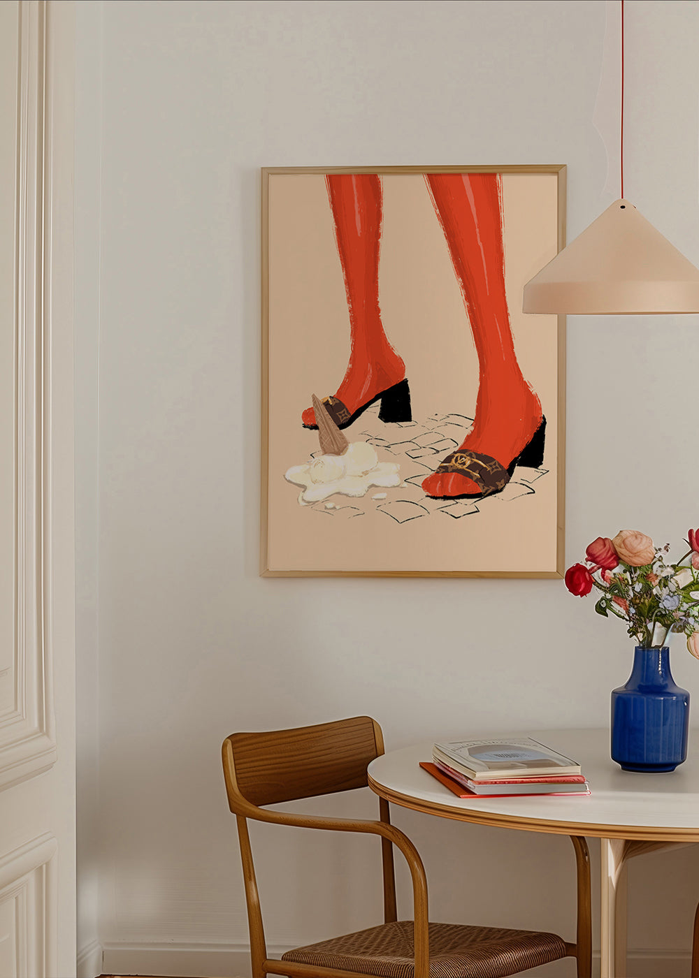 Illustration hæle og spildt is