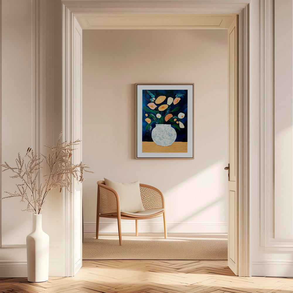 Botanisk plakat med buket i vase – Canvas2