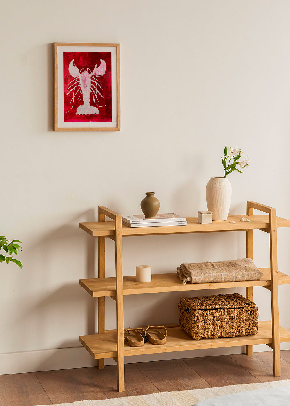 Køkkenkunst: hvid hummer på rød baggrund – Product3
