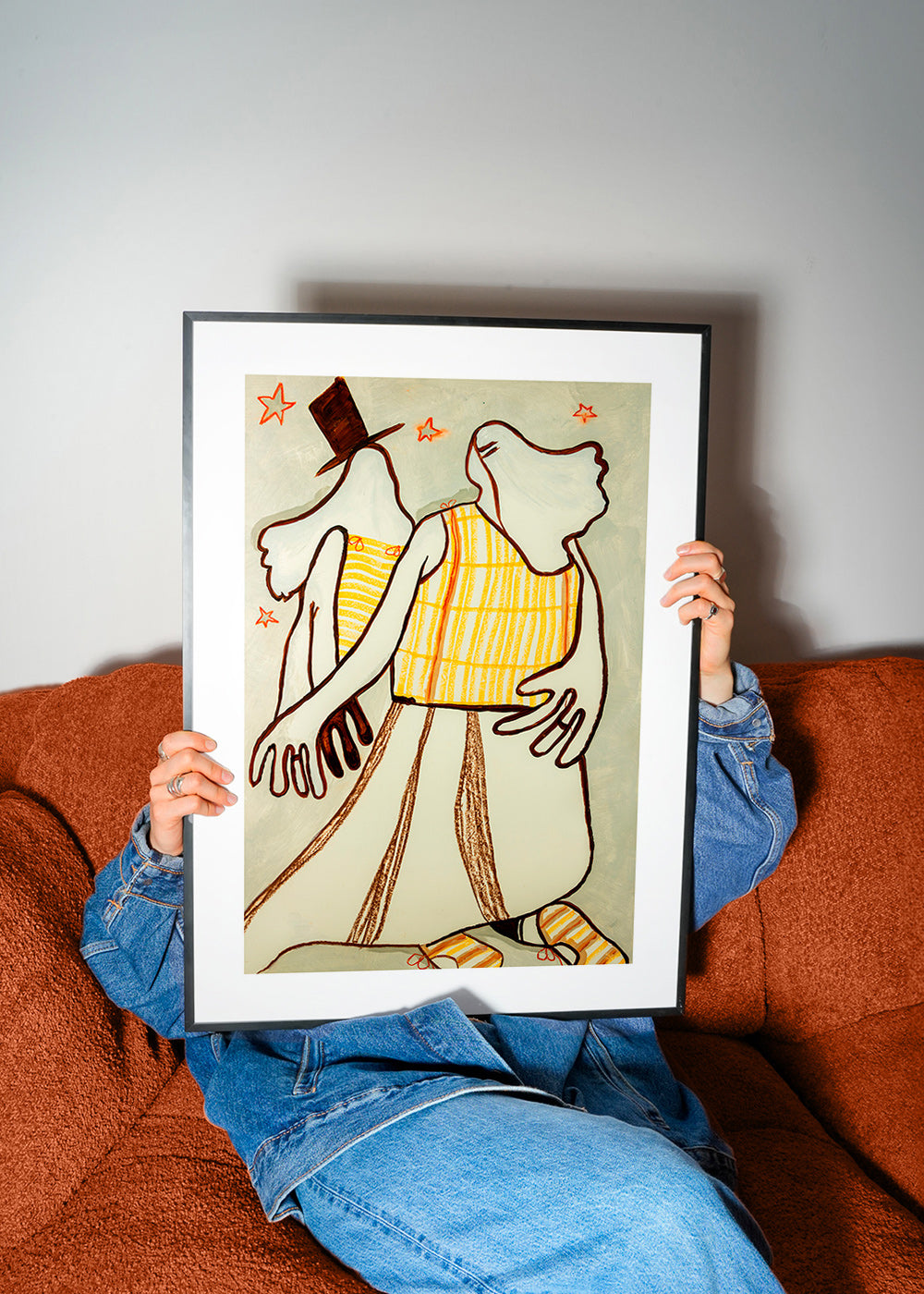 Illustration dansende par i gestisk streg – Product2