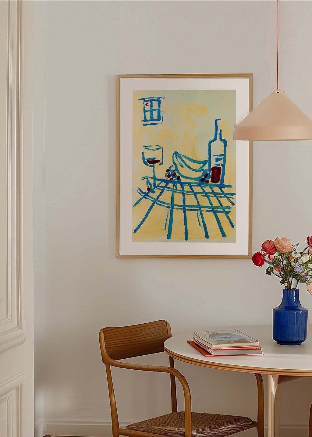Køkkenkunst: blåt stilleben med bananer – Product3