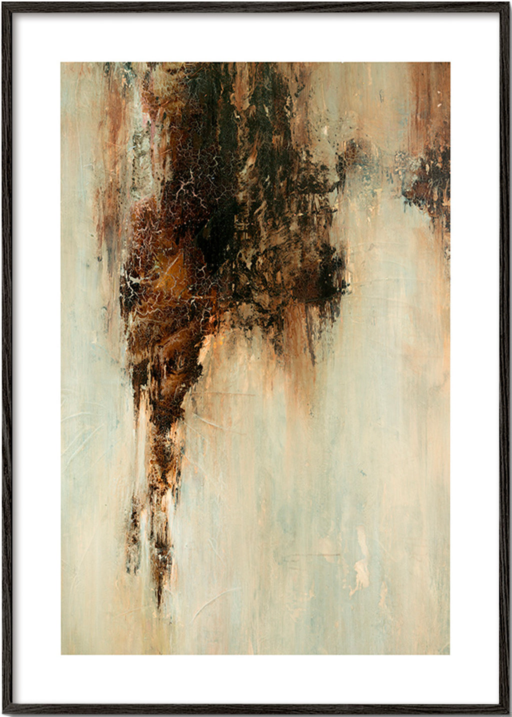 Abstrakt billede jordet struktur lodret – Black Frame